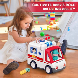 اسباب بازی نوزادی ماشین آمبولانس موزیکال هولی تویز Hola Toys مدل E8997 _اسباب بازی نوزادی